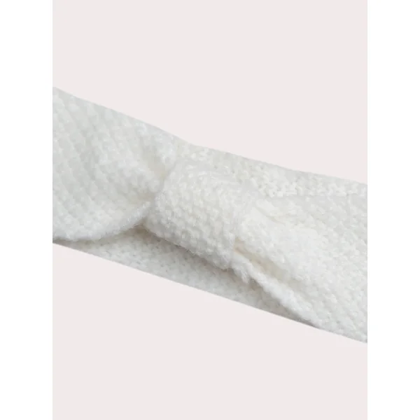 Bandeau en tricot blanc pour bébé fille - Soins Bébé Naturels & Produits Maman Après Naissance