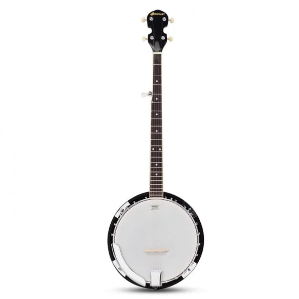 Banjo 5 Cordes 39’’ avec Accessoires Sac à Dos Ensemble de Cordes 24 Supports Réglables en Peau en Remo 335x105x97cm