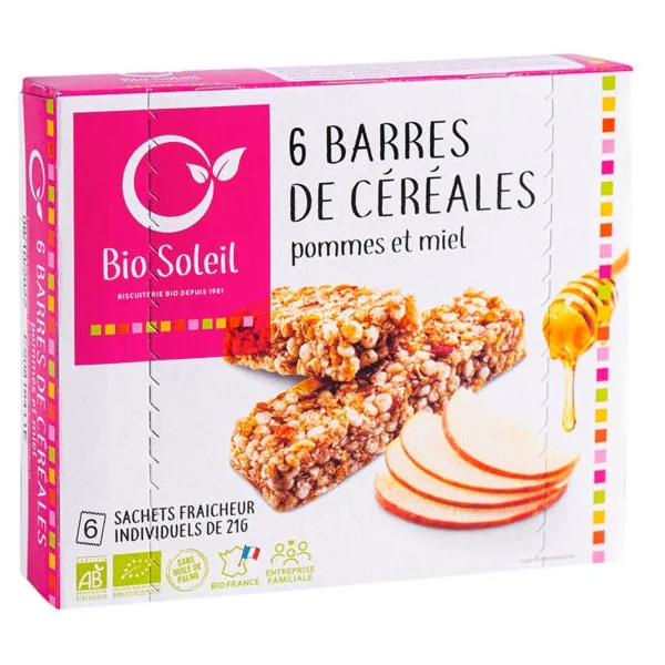 Barre céréales pomme miel (6) 125g