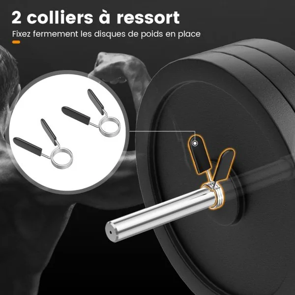 Barre de Piège Hexagonale Olympique d'Haltérophilie Charge 226KG Barre de Levage avec Poignées Moletées Plates ou Surélevées Entraînement de Squats Soulevés de Terre Argent