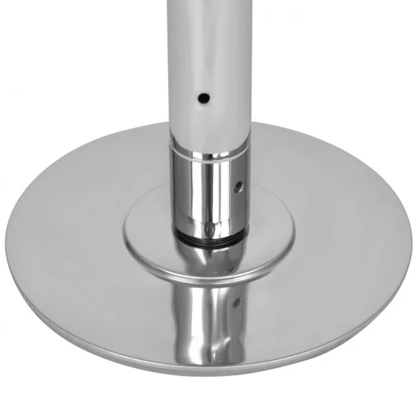 Barre de Pole Danse Professionnelle Hauteur Réglable 2,23-2,74 m Dia. 45 mm Capacité 200 kg en Métal Chromé Argenté
