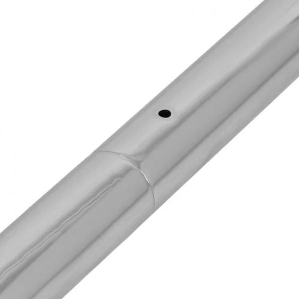 Barre de Pole Danse Professionnelle Hauteur Réglable 2,23-2,74 m Dia. 45 mm Capacité 200 kg en Métal Chromé Argenté