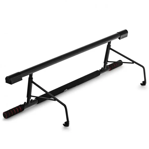 Barre de Traction Murale Barre de Fitness Fixation avec Poignée en Mousse Capacité 200 Kg 1005x26,5x35cm Noir