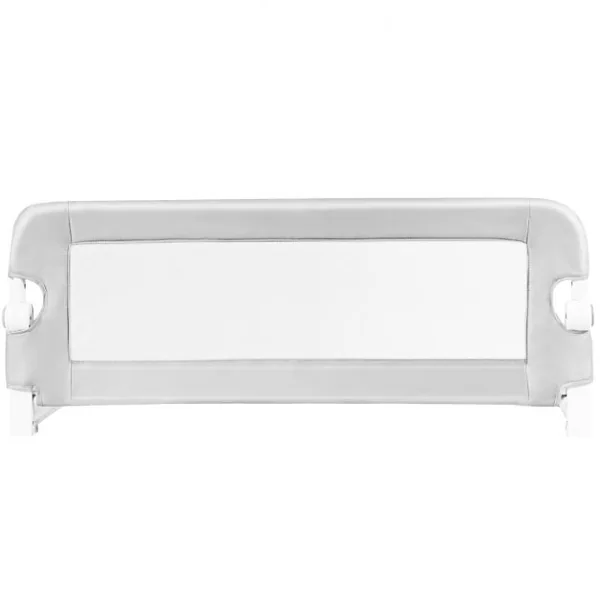 Barrière de Lit Pliable pour Bébé / Enfant Angle 0°-180° avec Mousse Souple en Tissu Oxford Fer PP 105x40x42cm Gris