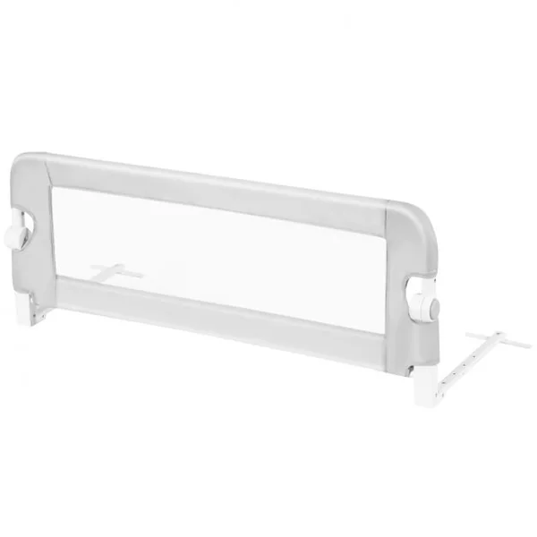 Barrière de Lit Pliable pour Bébé / Enfant Angle 0°-180° avec Mousse Souple en Tissu Oxford Fer PP 105x40x42cm Gris