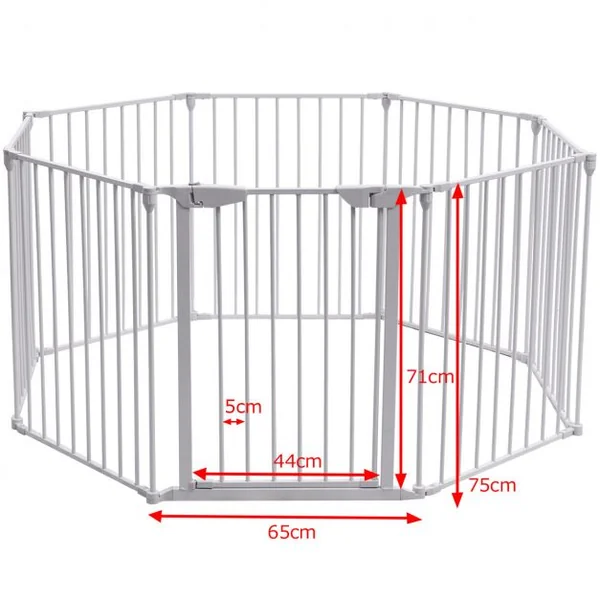 Barrière de Sécurité Enfant Bébé Grille de Protection Cheminée Pare-Feu de Cheminée Blanc