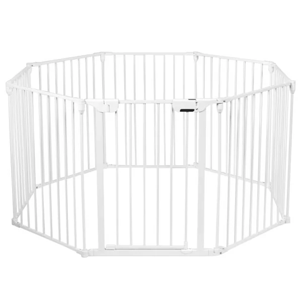 Barrière de Sécurité Enfant Bébé Grille de Protection Cheminée Pare-Feu de Cheminée Blanc