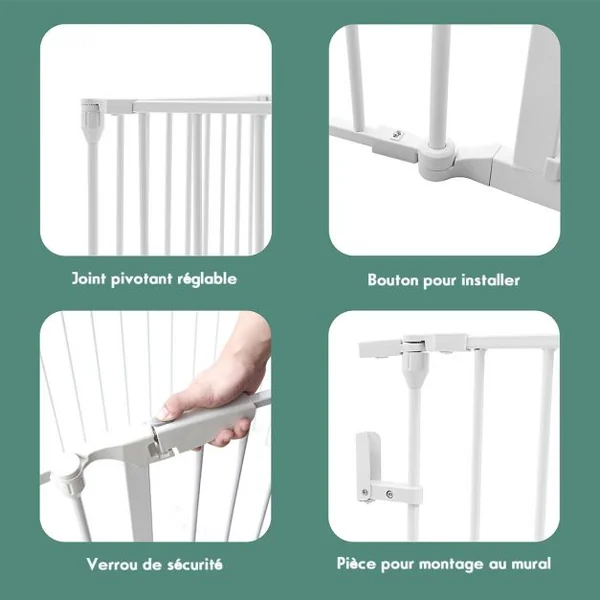 Barrière de Sécurité Grille de Protection Cheminée Blanc