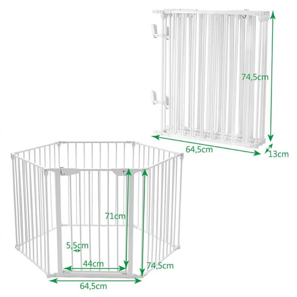 Barrière de Sécurité Grille de Protection Cheminée Blanc