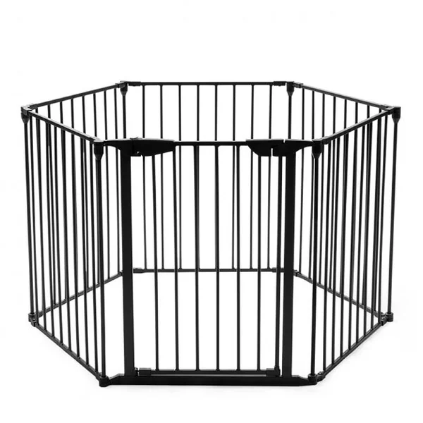 Barrière de Sécurité Grille de Protection Cheminée en Acier de Haute Qualité avec Porte