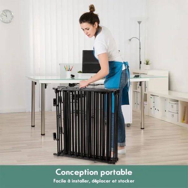 Barrière de Sécurité Grille de Protection Cheminée en Acier de Haute Qualité avec Porte