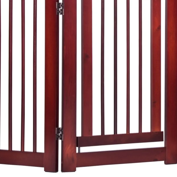 Barrière de Sécurité Pour Animaux à 2 Panneaux en Bois de Pin Montage sans Outils