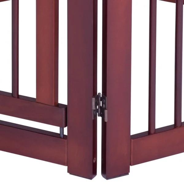 Barrière de Sécurité Pour Animaux à 2 Panneaux en Bois de Pin Montage sans Outils