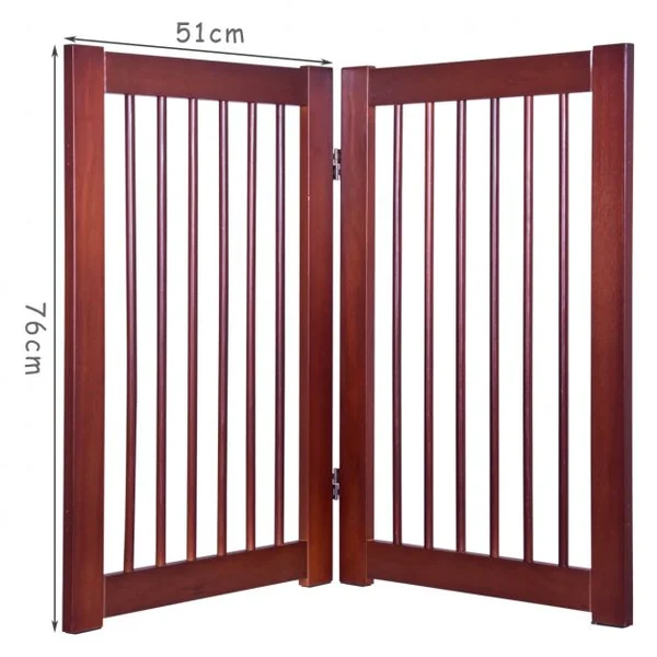 Barrière de Sécurité Pour Animaux à 2 Panneaux en Bois de Pin Montage sans Outils