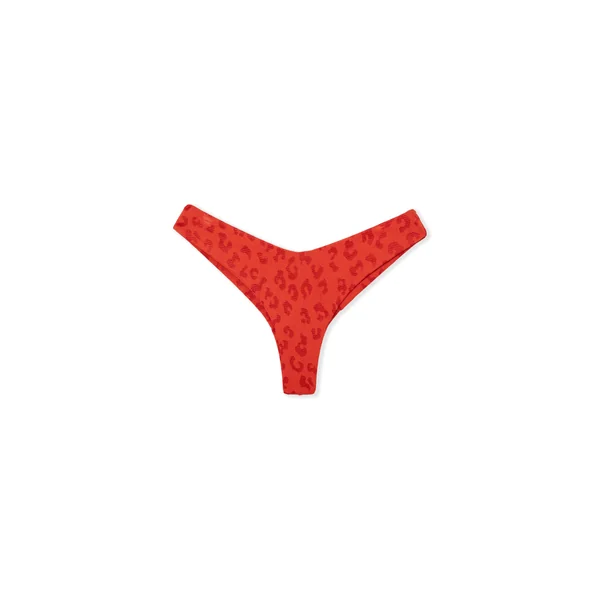 Bas de maillot de bain brésilien high leg à motif léopard