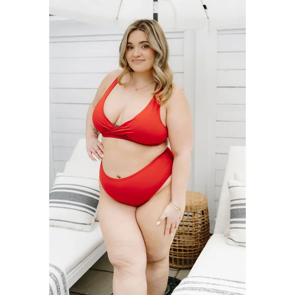 Bas de maillot de bain - rouge cerise