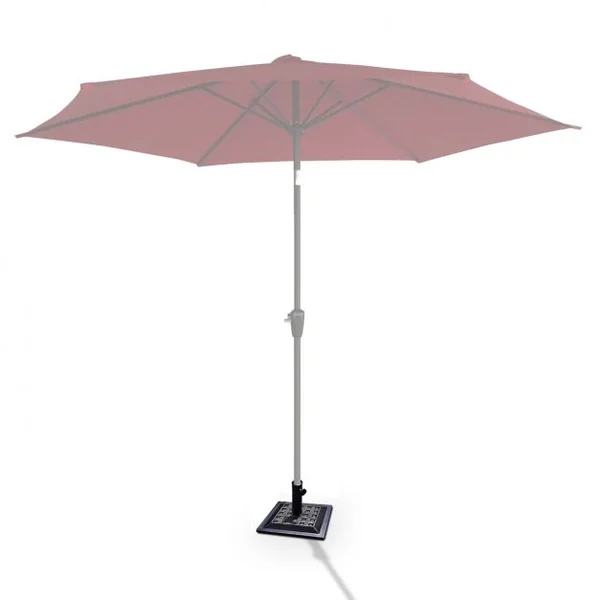 Base/Pied de Parasol Support pour parasol de Diamètre de 38mm ou 48mm Base de parasol en résine Bronze Carré