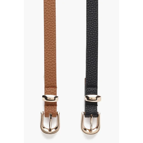 Basic Skinny Belts 2 Pack