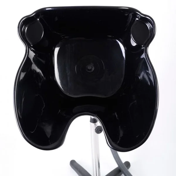 Bassin de coiffure Bac pour shampooing Salon de coiffure ou à domicile, Base Hauteur réglable, Tuyau 120 cm, Couleur noir
