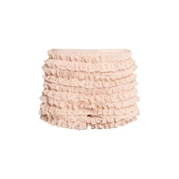 Beige Bloomer À Volants En Mousseline