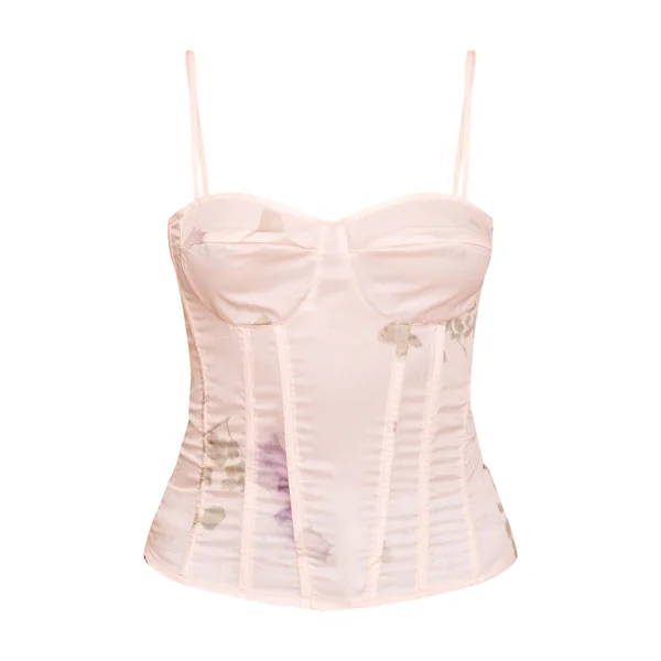 Beige Top Corset Structuré