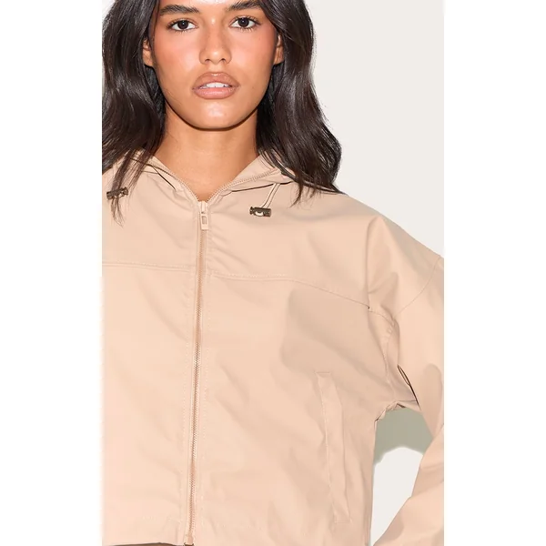 Beige Veste Courte À Casynthétiqueche En Synthétiquecuir SYNTHÉTIQUE