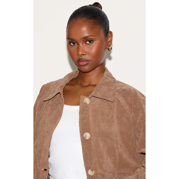 Beige Veste Oversize En Synthétique