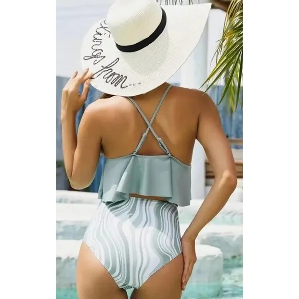 Bikini Grossesse Vert Et Blanc