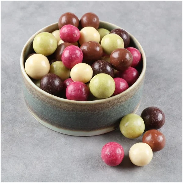 Billes maïs enrobées chocolat mélange 5 couleurs Bio