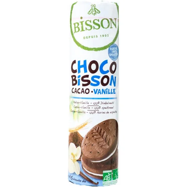 Biscuit fourré épeautre cacao vanille 300g