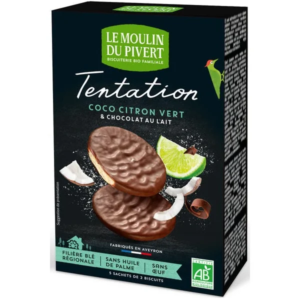 Biscuit nappé coco citron Tentation 110g