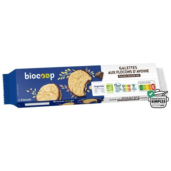 Biscuits fourrés avoine chocolat noir 150g