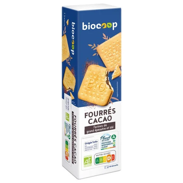 Biscuits fourrés crème de cacao (16) 300g