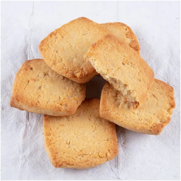 Biscuits sablés carrés amande citron Bio