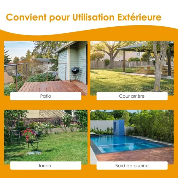 Bistrot pour Jardin 3 Pièces en Fonte d'Aluminium Charge 100KG
