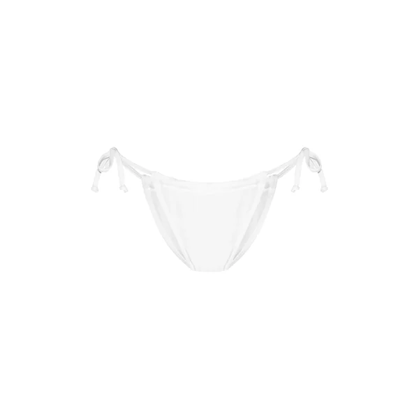 Blanc Bas De Bikini Mini À Côtés Noués Et Froncés Mix & Match