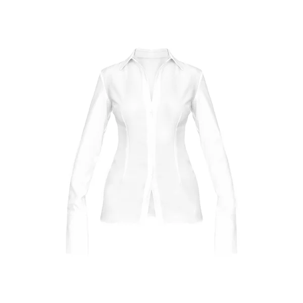 Blanc Chemise Cintrée Tissée À Fines Rayures