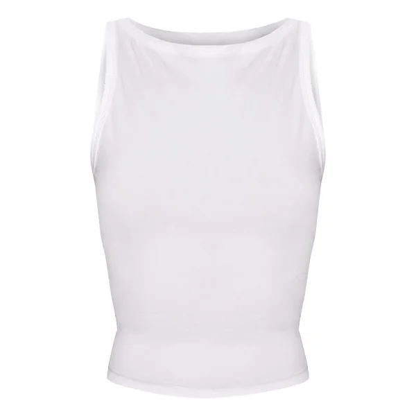 Blanc Débardeur Tall En Coton Doux À Encolure Bateau
