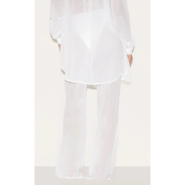 Blanc Pantalon De Plage