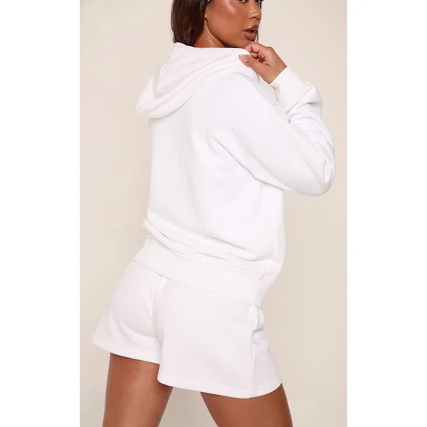 Blanc Short En Molleton Léger