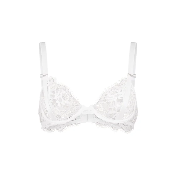 Blanc Soutien-gorge À Armatures En Dentelle Cils