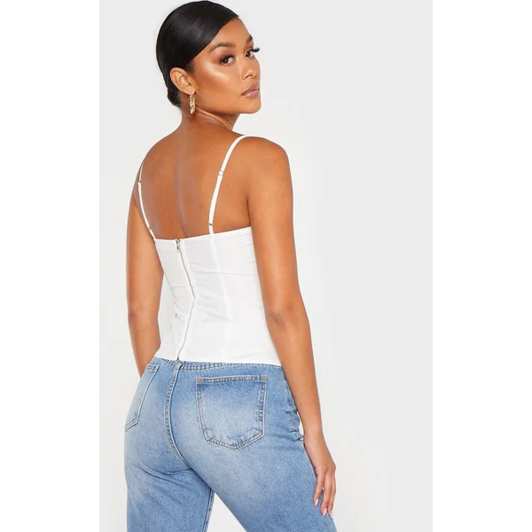 Blanc Top Corset Structuré