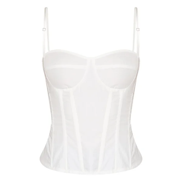Blanc Top Corset Structuré