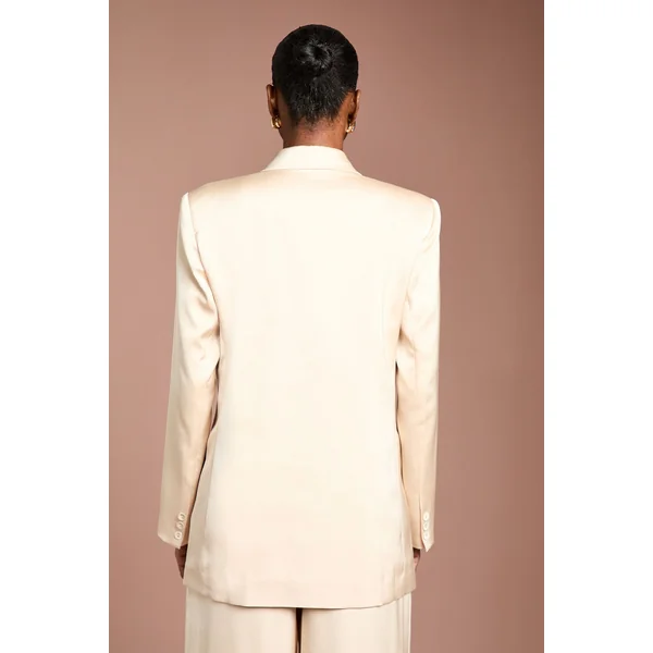 Blazer Croisé en Satin