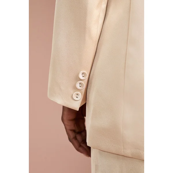 Blazer Croisé en Satin