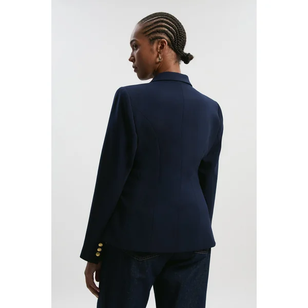 Blazer militaire à boutons sur mesure pour grandes tailles