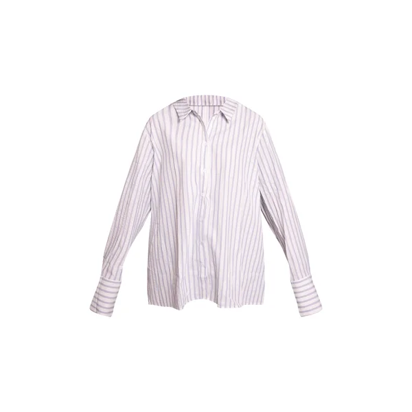 Bleu Chemise Oversize À Poignets Rayés