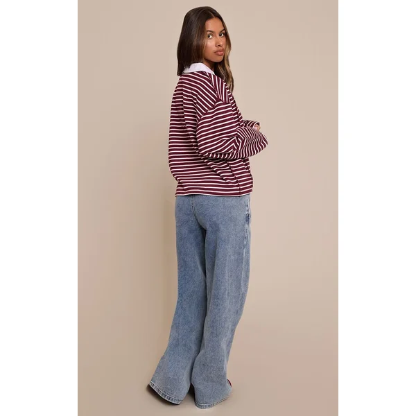 Bleu Clair Jean Large Taille Haute Élastiquée Avec Lien En Denim Petite
