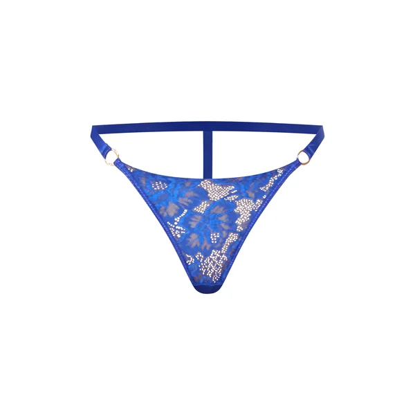 Bleu Cobalt String En Dentelle Cils