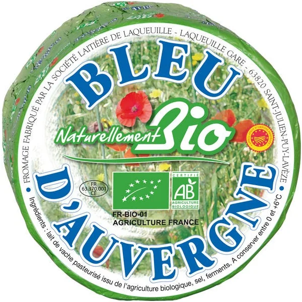 Bleu d'Auvergne lait pasteurisé AOP